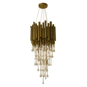 Luminária Dourado Para Sala/Quarto/Escritório E14 12x 40w