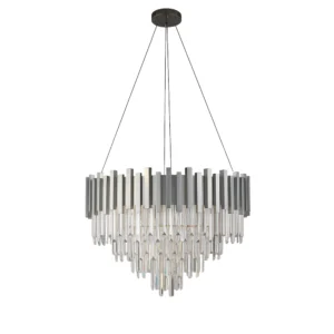 Lustre De Cristal Dourado E14