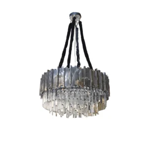 Lustre De Cristal Dourado Sala/Quarto/Escritório 8x E14 40w