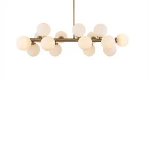 Lustre De Bolas Inox Dourado