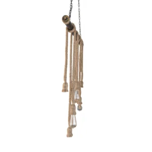 Luminária Rústico Corda Sisal 8x40w E27