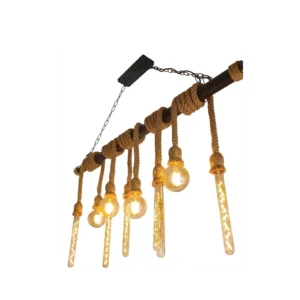 Luminária Rústico Corda Sisal  Para Sala/Quarto/Escritório 10x E27 10w