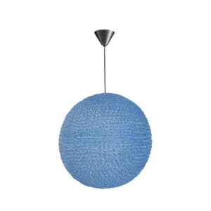 Luminária De Teto De Fibra Trançada Azul Para Sala/Escritório E27 1x40w