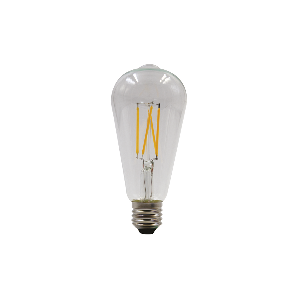 Lâmpada Filamento LED ST64 8W 6400K decorativa com luz branca fria.