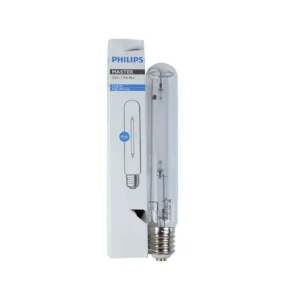 Imagem de uma Lâmpada Vapor de Sódio Tubular utilizada em iluminação pública e industrial.