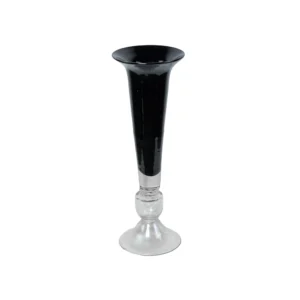 Vaso De vidro Preto 16x44cm