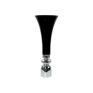 Vaso Vidro Cromo/Branco 69x26x15