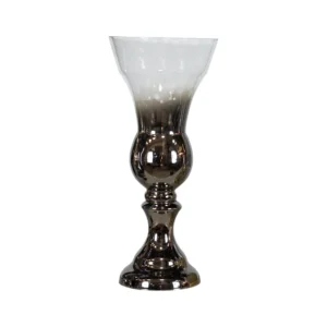 Vaso De Vidro Cromado
