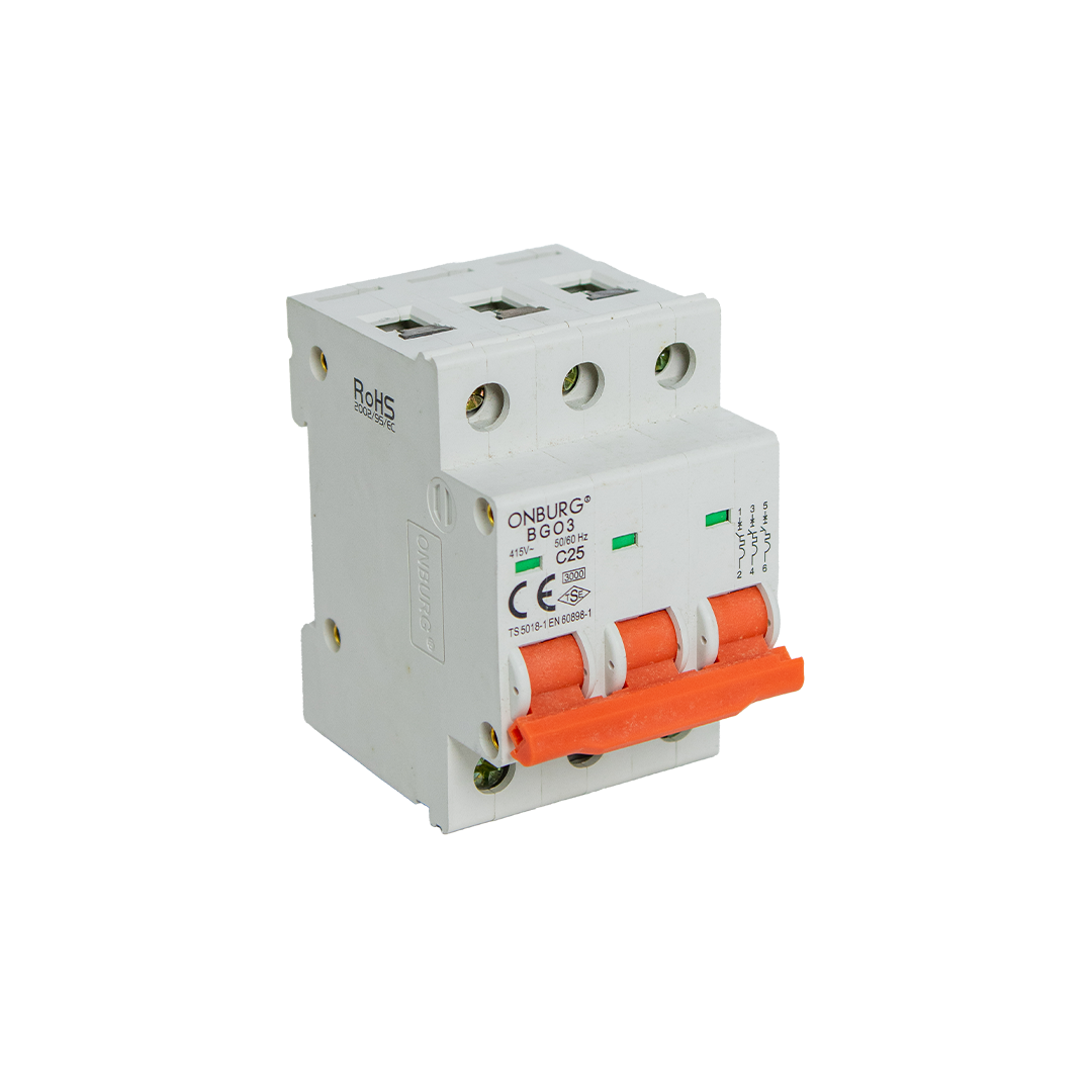Disjuntor Trifásico Onburg 40A Disjuntor Onburg 3P 40A para Instalações Elétricas Trifásicas