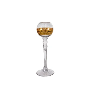 TAÇA ÁGUA AMARELO DE CRISTAL