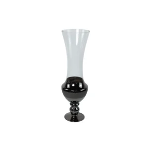 Vaso De Vidro Roma Vidro Niquelado 18x60cm