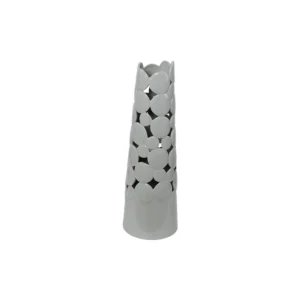 Vaso De Cerâmica Azul 14x14x45cm