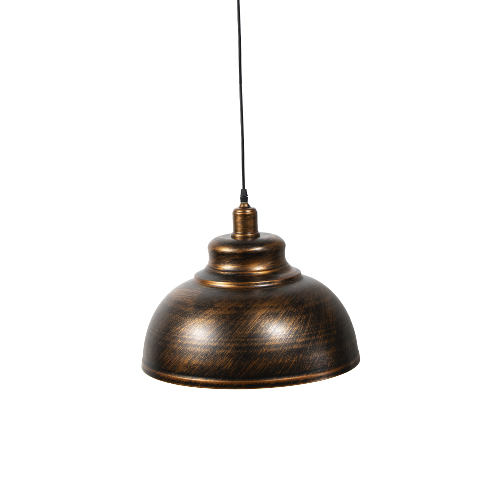 Candeeiro Suspenso Bronze E27 – 400×300 mm Candeeiro suspenso de metal bronze E27 400×300 mm Avida