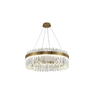Lustre De Cristal Inox Para Sala/Quarto/Escritório Led