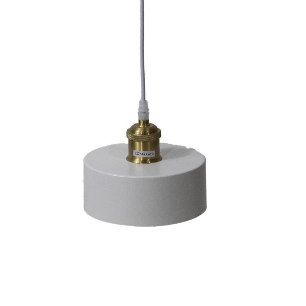Candeeiro suspenso branco E27 Avida 160×115mm