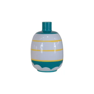 Vaso De Cerâmica Amare/Br/verde 25x25x34cm