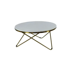Mesa Dourado Com Tampo Branco