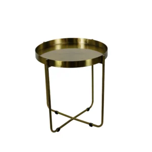Mesa Dourado Com Base Preta