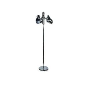 Abajur De Piso Metal Prateado E27 3x40w