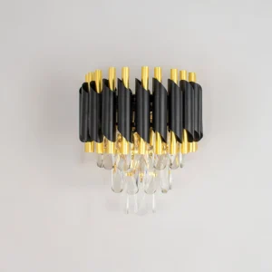 Candeeiro Teto Preto Dourado