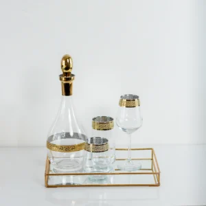 Conjunto De água Luxuoso 19 Peças Dourado