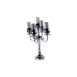 Castiçal Quinteto Prata com suporte para 5 velas decorativas