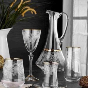 Conjunto De água De Vidro Carat Kristal 31 Pcs
