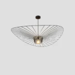 Candeeiro suspenso em metal preto E27 D1600 da Avida, design moderno para salas e cozinhas
