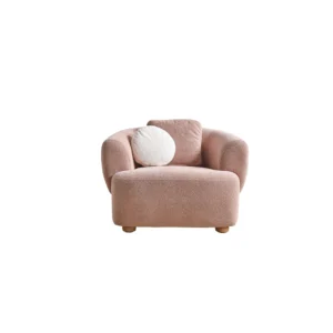 Poltrona Sofá Hugo estofada com design moderno e confortável para sala de estar