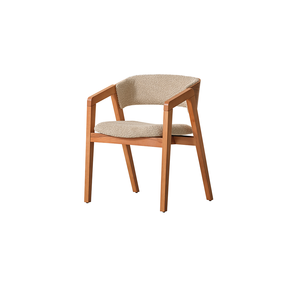 Cadeira de jantar Acelya com design moderno, estofamento confortável e estrutura resistente