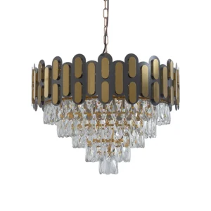 Lustre Redondo E14x6 Com Cristaisφ400mm
