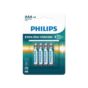 PHILIPS PILHA AAA EXTRA ZINC CHLORIDE R03 1.5V
