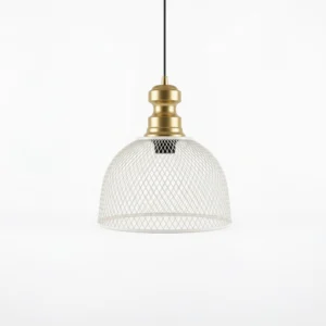 Candeeiro Suspenso Metal Branco