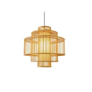 Candeeiro de teto Metal-Bambo-D60×H60cm-1x27-Avıda