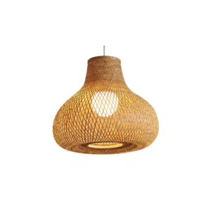 Candeeiro de teto Metal-Bambo-D50×H35cm-1x27-Avıda