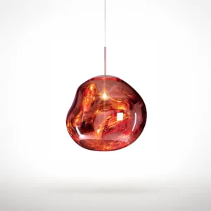 Candeeiro de teto suspenso vidro φ360 1x27-Vrml Dourado-Avida